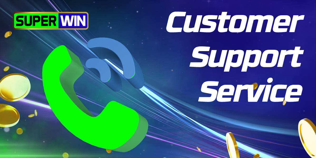How to contact the support team using the SuperWin mobile app