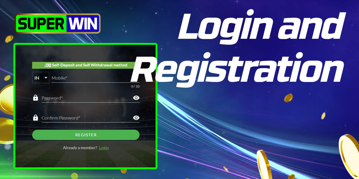 How to register and log in to your SuperWin account